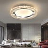 UOFUS 28W LED Flush Mount Ceiling Light Chrome 12inch Modern