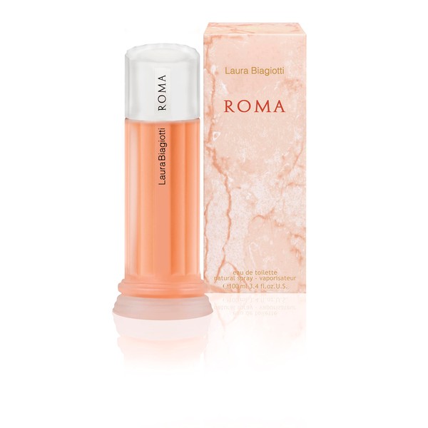 Roma for Women by Laura Biagiotti - Sweet and Elegant Scent - Opens with Pink Grapefruit and Black Currant - Unleashes Delicate and Timeless Sensuality - Perfect for Date Night - 3.3 oz EDT Spray
