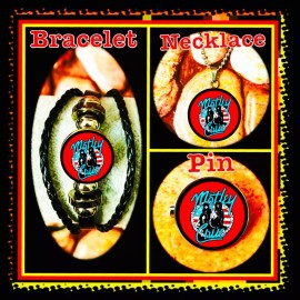MOTLEY CRUE SET OF THREE ( Bracelet  Necklace Pin )