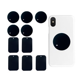 JNNJ 10 Stück Metallplatte Für Telefon, Telefonmagnetaufkleber Für Handy-Automobilhalterung, Metallplättchen Mit Klebefolie Ersatz Für Magnetische Auto-Handyhalterung