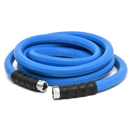 AG-LITE BSAL3410 3/4" x 10' Hot/Cold Water Rubber Garden Hose, 100% Rubber, Ultra-Light, Super Strong, 500 PSI, 50F to 190F Degrees, High Strength Polyester Braided