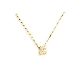 WLLAY Dainty And Symbol Ampersand Necklace Gold Silver Plated (gold)