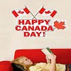 Decal Wall Sticker : Happy Canada Day! National Canadian Flag