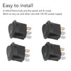 20Pcs 12V Round Rocker Switch LED Light 3 Pin 2
