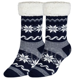 Women’s Warm Thick Winter Socks With Inner Teddy Fur Lining And Anti-Slip Soles [033] - 40-45
