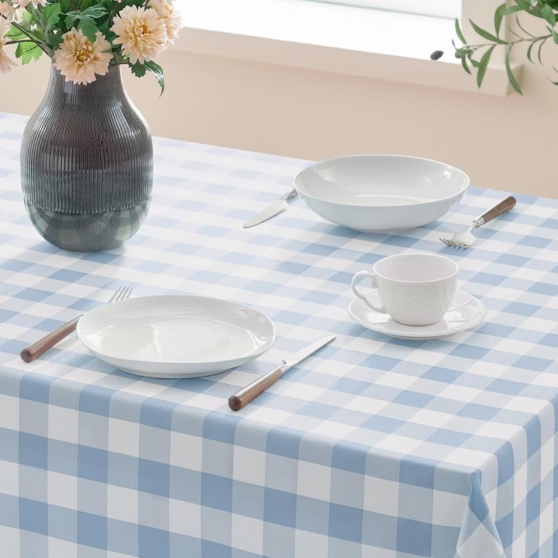 Maymiss Gingham Tablecloth Rectangle Checkered Tablecloth Waterproof