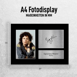 HWC Trading A4 Sigourney Weaver Alien Gifts Printed, Signed Autograph Picture For Movie Memorabilia Fans - A4 Framed