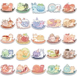 Bric Dodo Pack of 50 Snail Stickers, Car, Laptop, Phone, Guitar, Skateboard, Motorcycle, Bicycle, Snail Stickers Set, Vinyl Waterproof Aesthetic Stickers for Teenagers, Children,