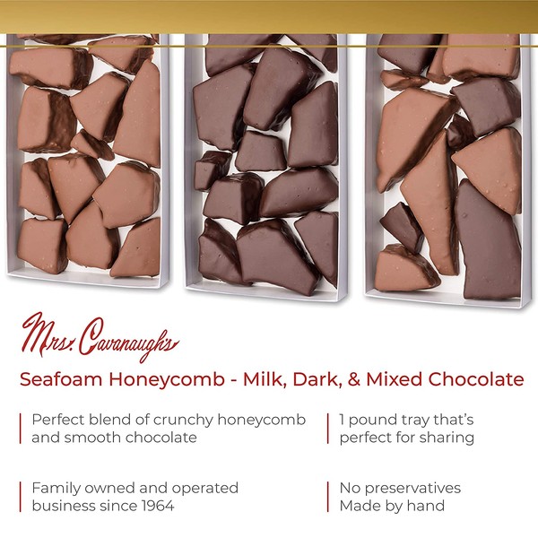Mrs. Cavanaugh’s Seafoam Honeycomb Chocolate | Handmade Gourmet Gift Box Candy | 14 oz Milk Chocolate