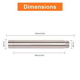 HarJue Shower Head Extension Arm, Shower Head Extender Water Outlet- Lowers Existing, Shower Pipe Extension for Bathroom, Made of Solid Metal Stainless Steel(4 Inch, Brushed Nickel)