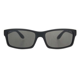 Locs Sunglasses Mens Matte Black Brown Rectangular Wood Textured Temple UV400