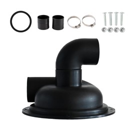 YWJLQH Vacuum Dust Collector, Dust Collector with Elbow, Sawdust, DIY, Durable, Chipboard, Reusable, Cyclone Separator Cover, Cyclone, Black