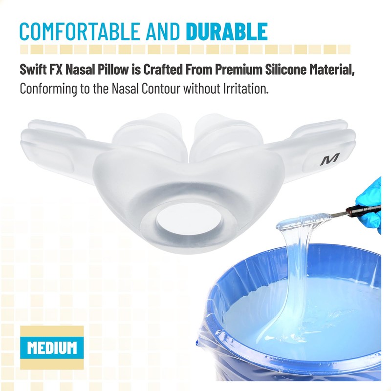 PalpitateC Medium Swift FX Nasal Pillow Cushion Replacement for ResMed