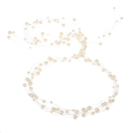 Pearl Layered Bridal Wedding Hair Headband Long Pearls Vine Hair Accessories for Women Elegant Lightweitght Hypoallergenic Faux Pearl Branch Chandelier Dangling Prom Party Anniversary Jewelry Gifts