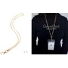 JJLFresheners 1Pc Gold Chain Necklace Lanyards for ID Badges Stylish