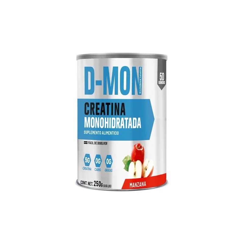 Creatina Monohidratada En Polvo 250g D-mon 50 Servicios