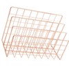 Iron and Metal Letter Holder with Three Grids, Bookcase, Multifunctional