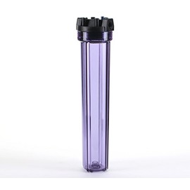 Hydronix HF5-20CLBK34PR Water Filter Housing 20" RO, Whole House, Hydroponics - 3/4" Ports, Clear Body w/PR