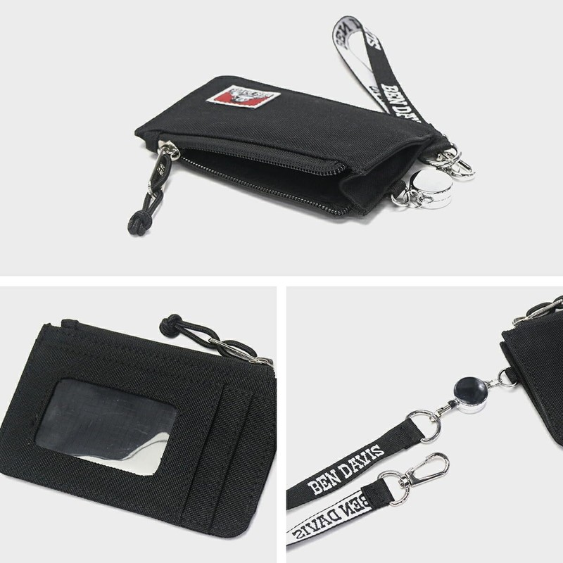 Bendivis BDW-8378 Pass Case, Coin Purse, Black, black