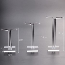 Seimeinoki Earring Stand, 6 Pieces, Acrylic, Transparent, Earrings, Display Stand, Piercing, Display Rack, Clear, Accessory Stand, Earrings, Display, Photography, Home, Store Sales, Easy Assembly