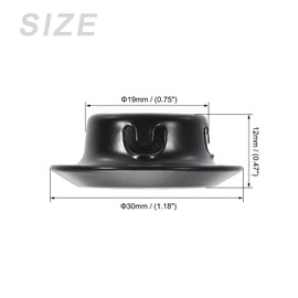 METALLIXITY Round Air Vents(Fit 19mm/0.75" Dia.) 5Pcs, Stainless Steel Circle Soffit Airflow Vent Wall Mesh Vent Cover - for Cabinets Wardrobes Shoebox, Black