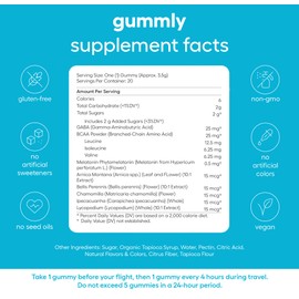 Jet Lag Remedy for Travel Gummies • No Jet Lag Pills Alternative • Travel Essentials • Support Adjustment to Time Zones and Circadian Rhythm • Delicious Tropical Berry Flavor • 20 Gummies 3-5 Trips