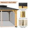 EAGLE PEAK Gazebo Replacement Mosquito Netting 10'x12', 4-Panel Screen Sidewalls