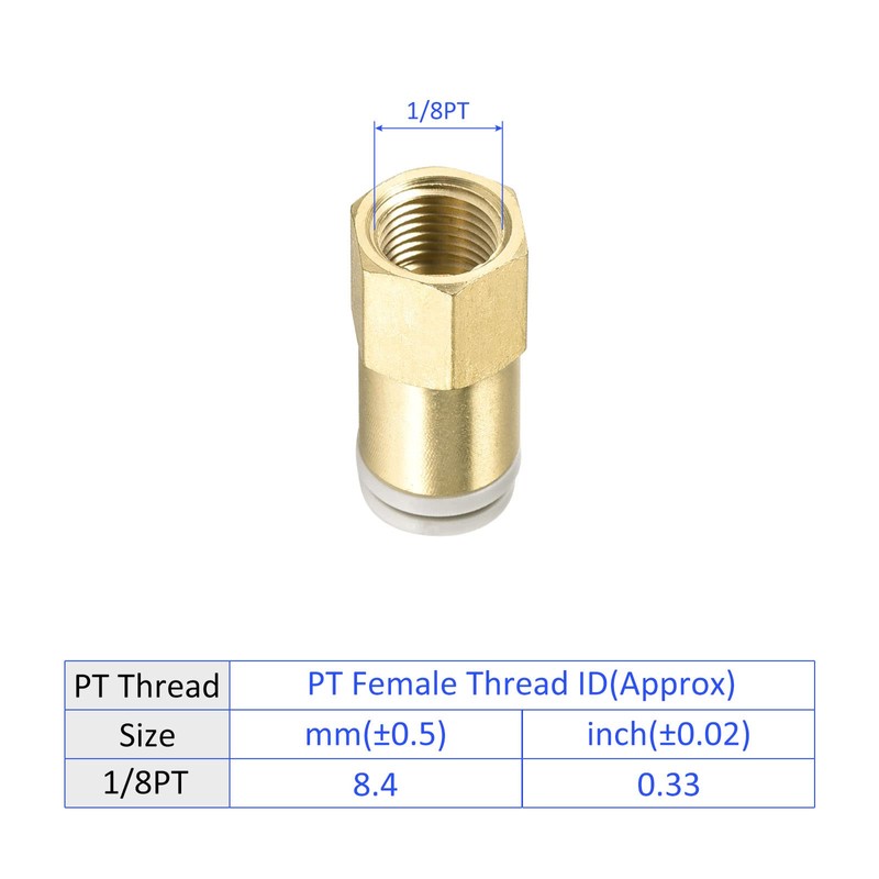 M METERXITY 2pcs 1/8 PT Female Pa Pipe Fitting Straight