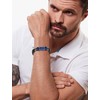 Starnny Lapis Lazuli Bracelets for Men Leather Black Bracelet