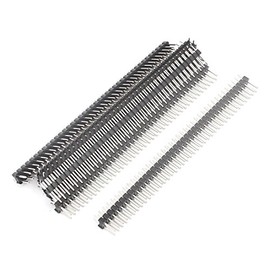 sourcing map 7 Pcs Dual Row 2x40Pin 2.54mm Flat Male Pin Header IC Connectors