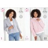King Cole Ladies Super Chunky Knitting Pattern Womens Jacket &