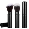2 Pack Retractable Make Up Brushes，Travel Angled Powder Foundation Makeup
