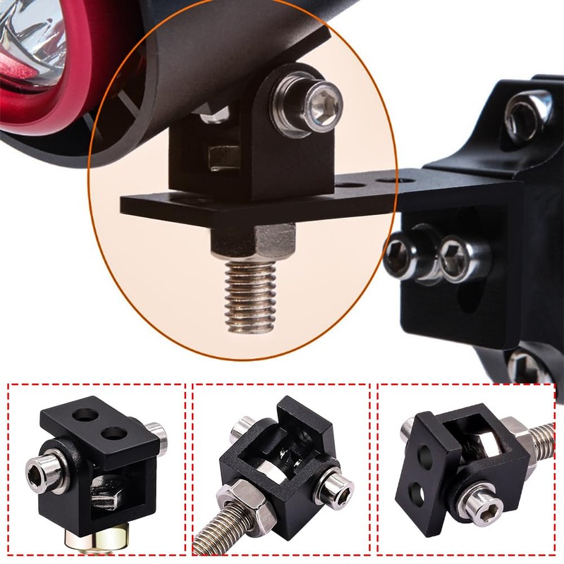 Biqing Mini Motorcycle Spotlight Bracket, Universal Motorcycle LED Headlight Expansion
