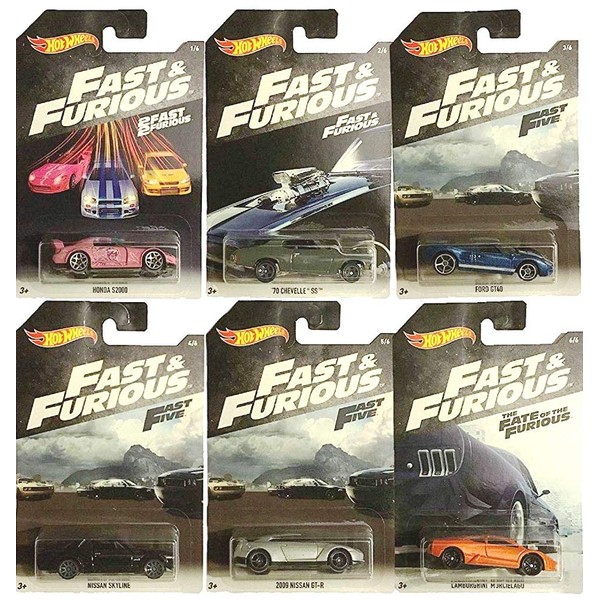 Mattel Fast & Furious Auto Die Cast 1:64, Multicoloured, MT-FKF06, 1 Piece (Model Assorted)