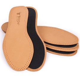 ORTRI Genuine Leather Insole, Premium, Activated Carbon, Odour Absorber, Breathable (39/40)