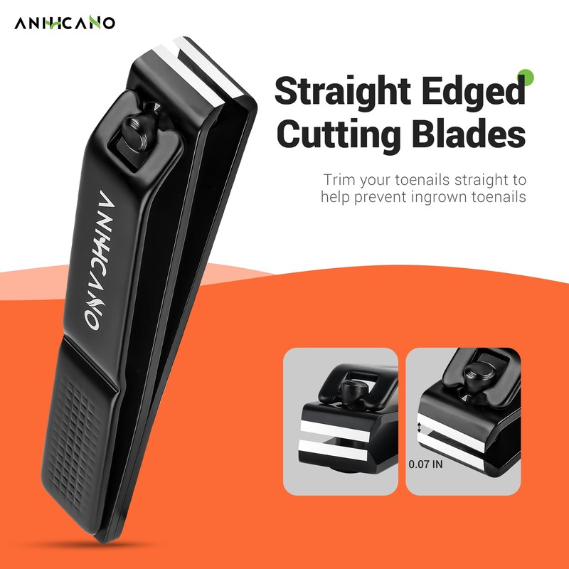 Nail Clippers with Glass Nail File, ANIHCANO Ultra Sharp Nail