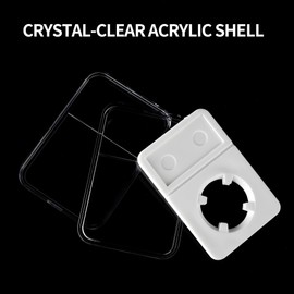 10-Pack 33mm Coin Slab Display Holder, Clear Acrylic Storage Case for U.S. 1 oz Gold & Platinum Eagles, 1 oz Gold American Buffalo and Other 32.7mm Coins, Four-Point Fixation Coin Collection Box