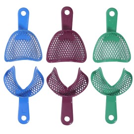 Dental Edentulous Impression Trays Professional Impression Trays for Full Denture Restoration (Pack of 3 Pair)