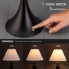 O'Bright Ember Rechargeable Table Lamp – Cordless, Touch Dimmable, Battery