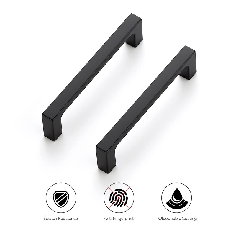 Ravinte 15 Pack 4 inch Hole Centers Matte Black Cabinet