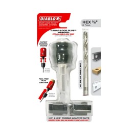 Diablo Snap-Lock Plus Mandrel System - for Fast and Efficient Hole Saw Mounting - 3/8" Hex Shank - DHSAR375