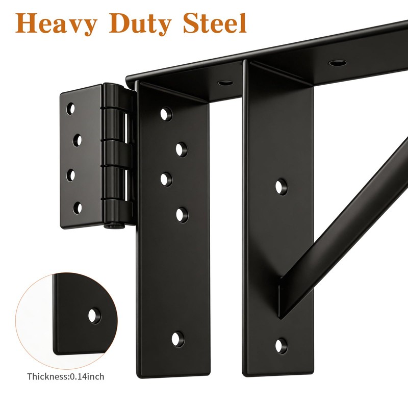 Gate Corner Brace Bracket,Heavy Duty Anti Sag Gate Kit with