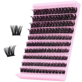RITALASH Lash Clusters DIY Cluster Lashes Fluffy Volume Eyelash Clusters Eyelash Extensions False Eyelashes Black Individual Lashes Super Thin Lash Band Wispy Lash Extension at Home(Z05,8-16mm)