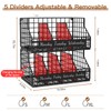 Egg Holder Countertop with 5 Dividers & Labels, 2 Tier