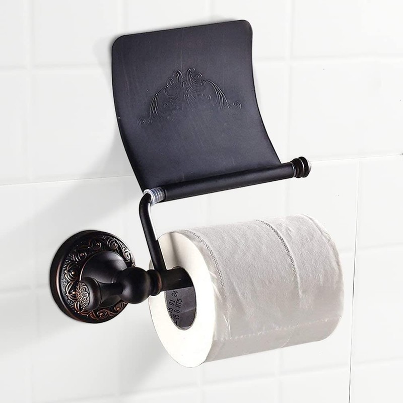 Leyden Bronze Toilet Paper Holder, Oil Rubbed Bronze Tissue Roll