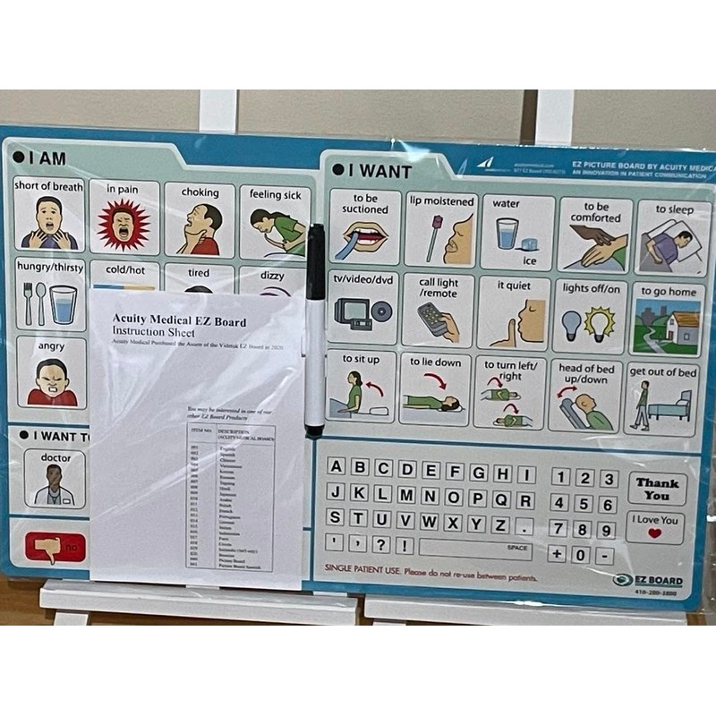 Acuity Medical EZ Patient Communication Board