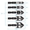 Countersink Drill Bit Set 5-Piece, M2 HSS, 82 Degree, 5