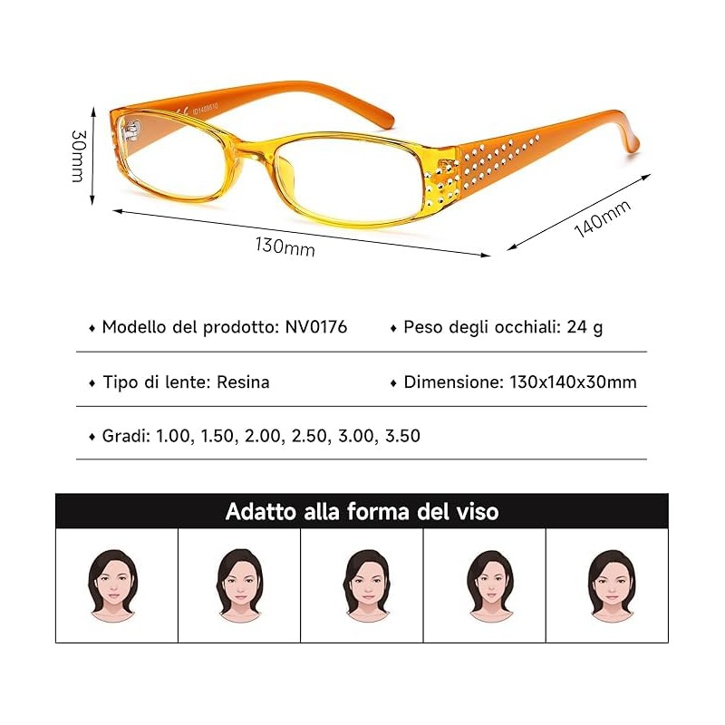 NEW VISION Lesebrille fur Damen Herren Federscharnier Brille Anti-Müdigkeit Blendfreie
