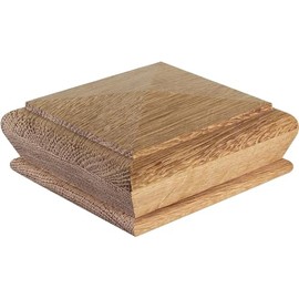 Blueprint Joinery Cambridge Oak Pyramid Newel Cap 110x110x50mm, Full Stair Newel Post Pyramid Cap 82mm, Recessed to Suit a 82mm x 82mm Newel (Full)