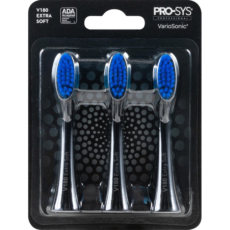 PRO-SYS® White VarioSonic® Electric Toothbrush Replacement Heads (V180 Extra Soft),